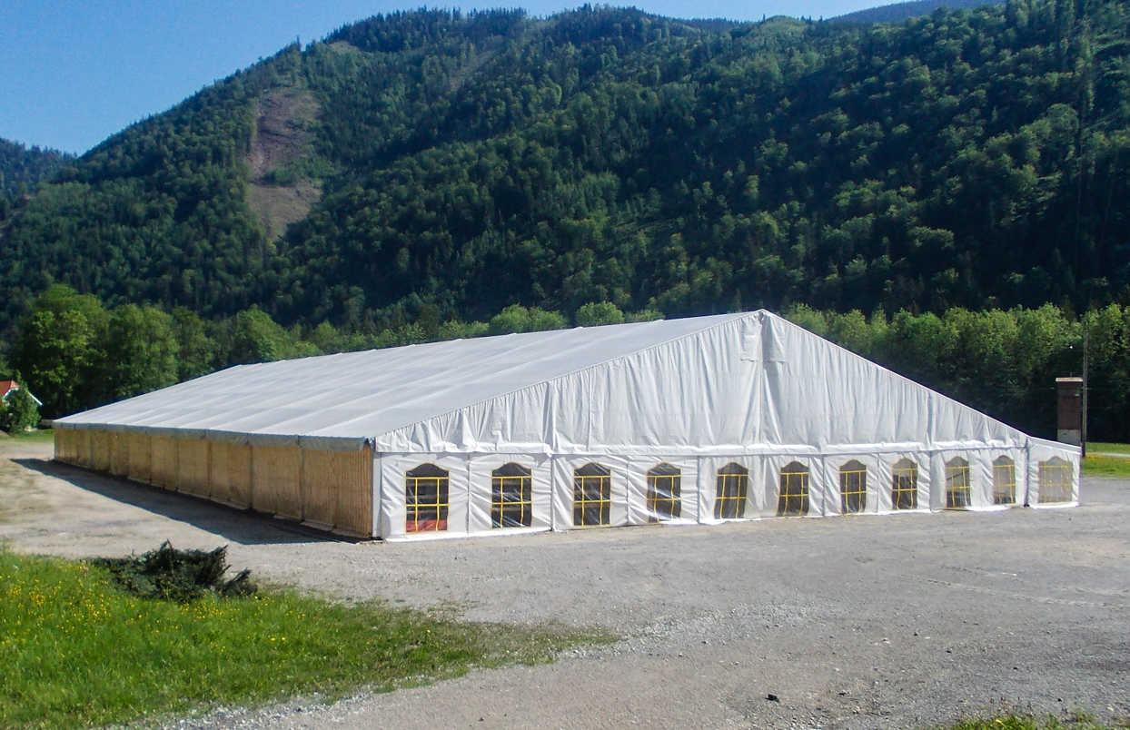 Zelt 25 + 3 + 3 m (31 m)