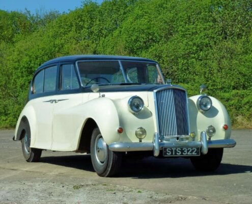 Oldtimer Princess van den Plas schwarz-weiß