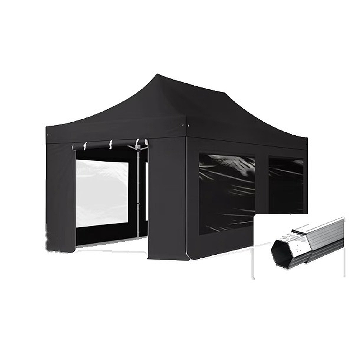 Partytent 3×6 zwart