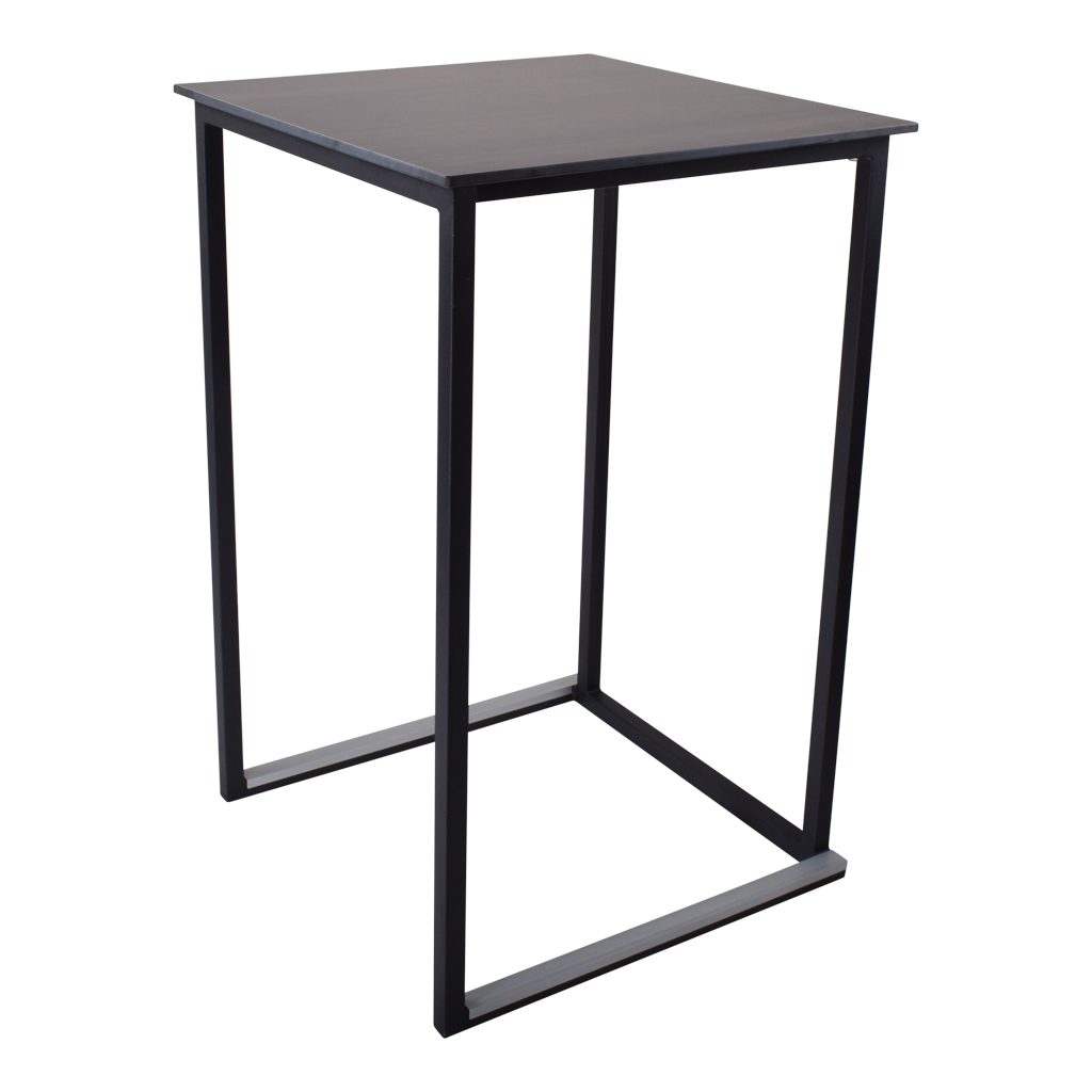 Blackline Statafel 70×70 – Zwart Blad