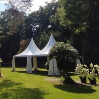 Pagodetent 4x4m wit