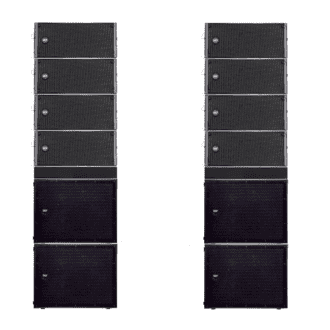 RCF Line Array Stack XL (8 top + 4 sub + 2 flybar)