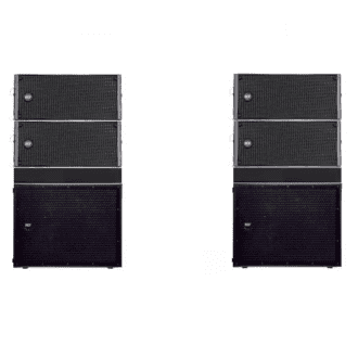 RCF Line Array Stack (4 top + 2 sub + 2 flybar)