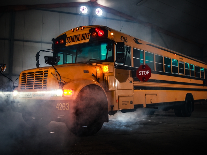 US Bus Red