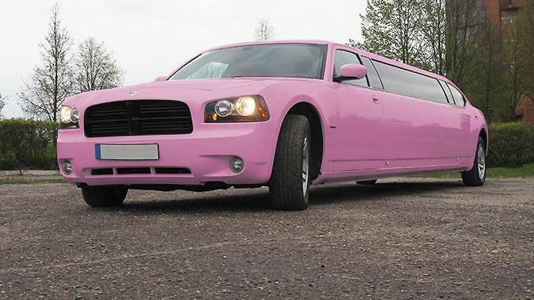 Pinke Stretchlimousine