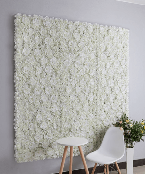 Blumenwand Reines Weiß