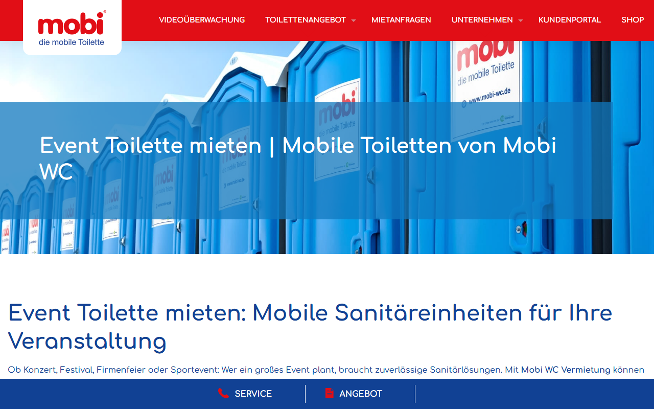 Mobi WC Vermietung