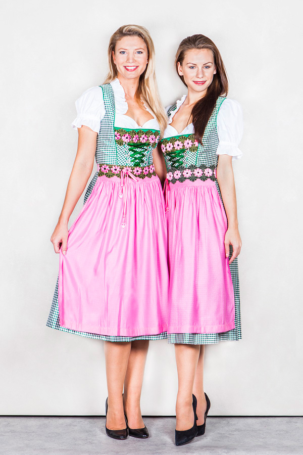 Dirndl grün-pink