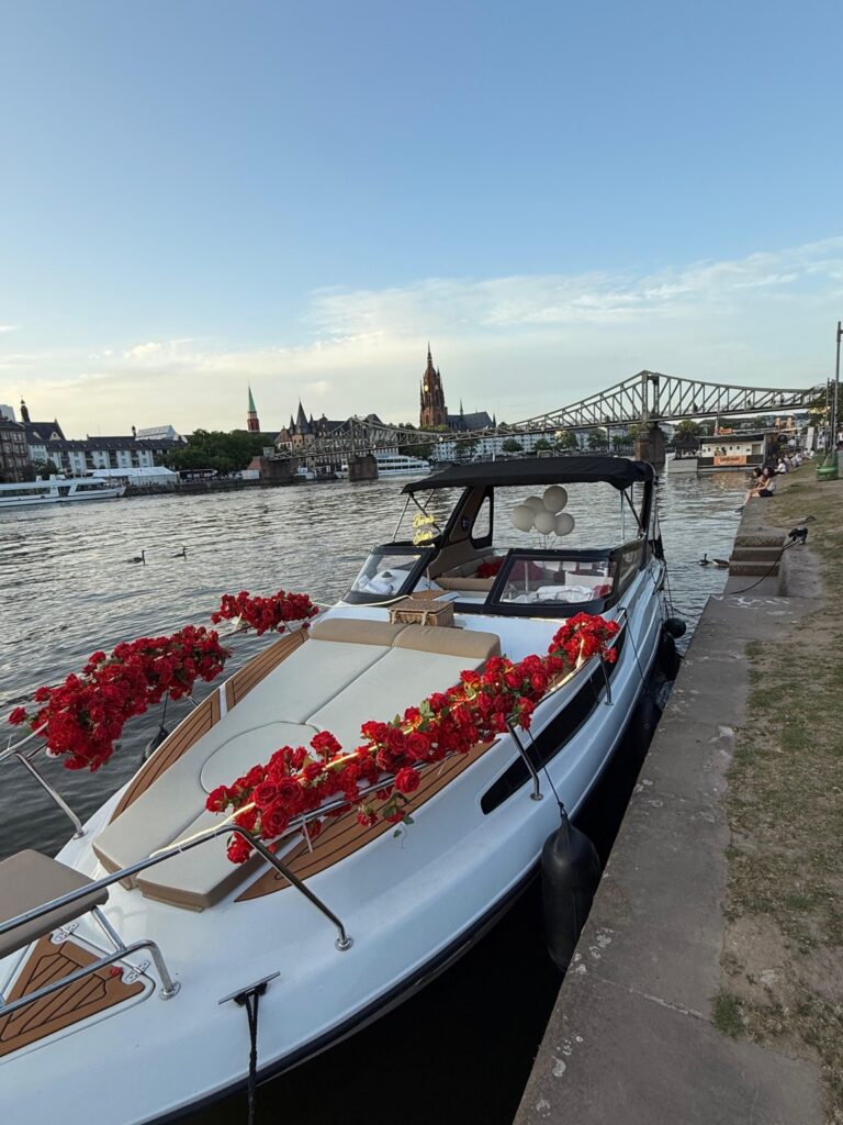 Heiratsantrag auf dem Boot