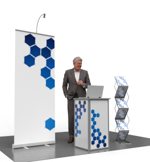 Kleiner Messestand - Kopfstand 2 x 1 m