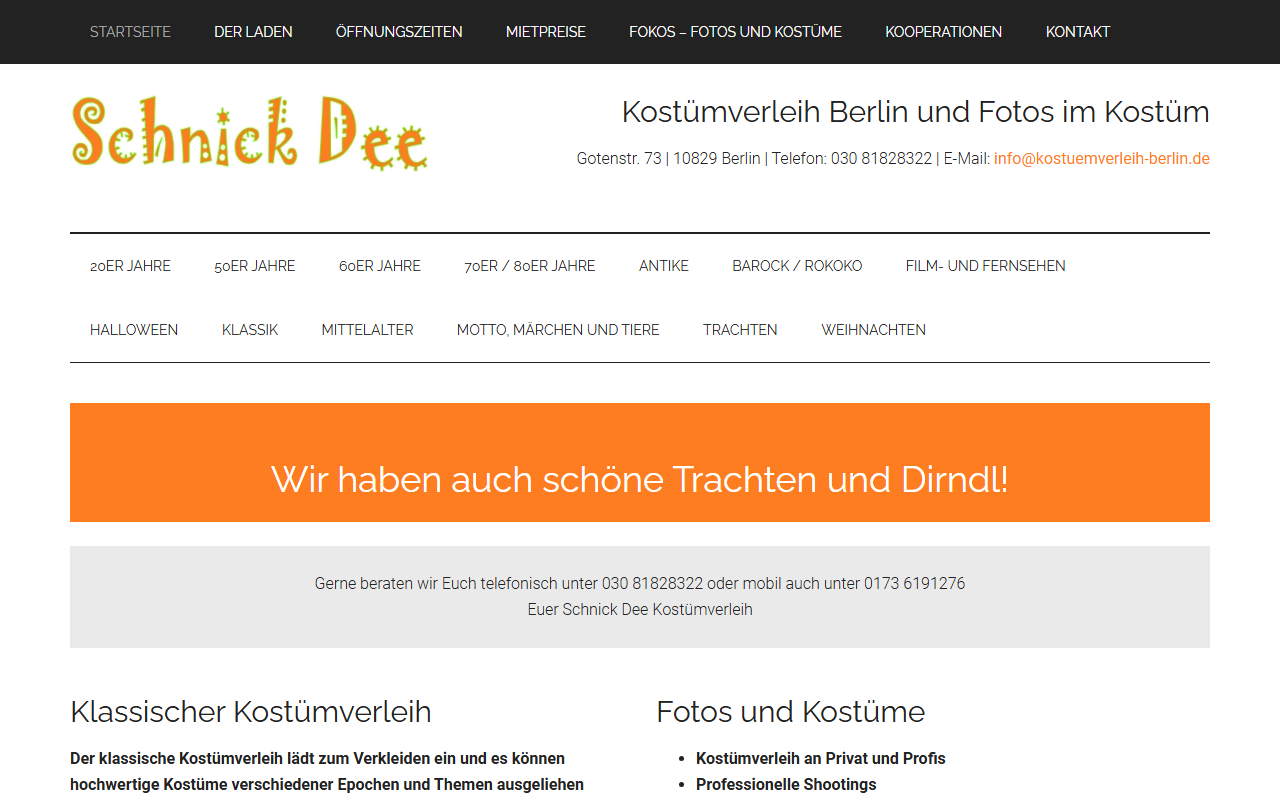 Schnick Dee Kostümverleih