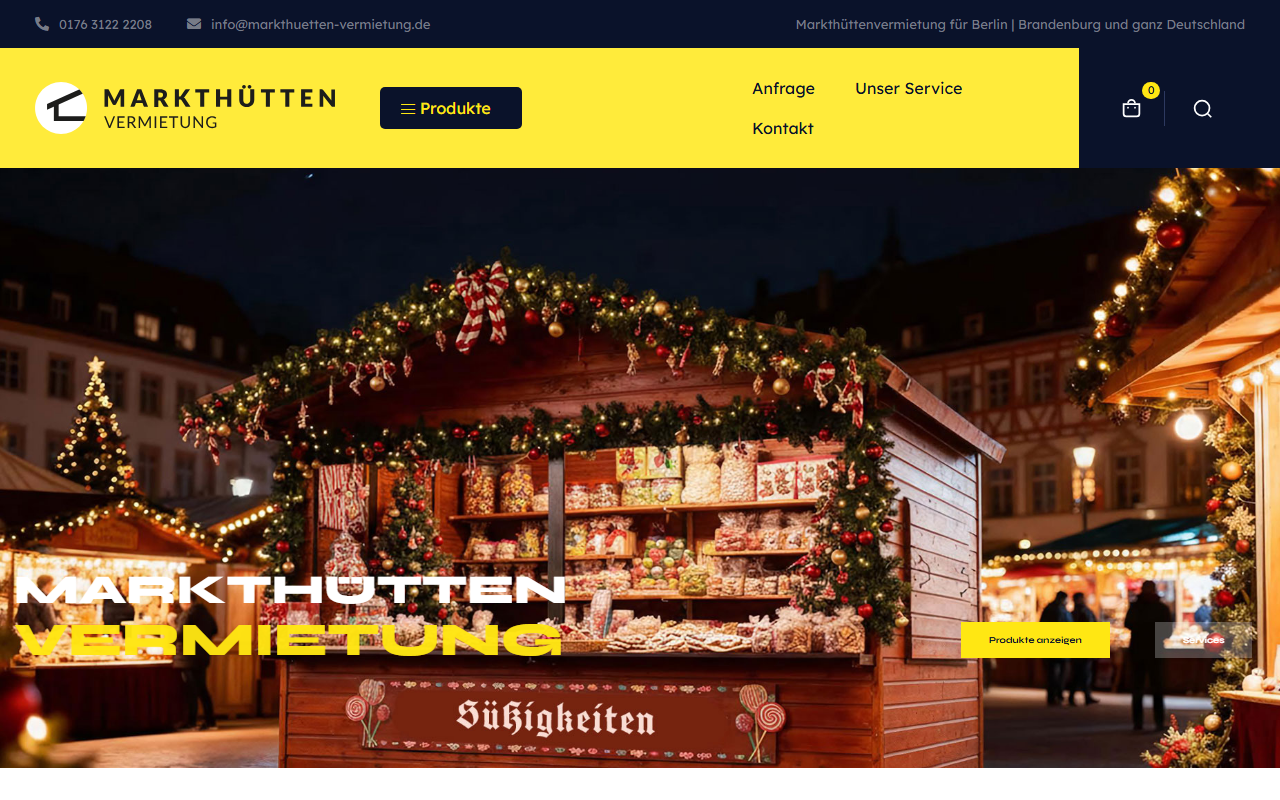 Markthütten Vermietung