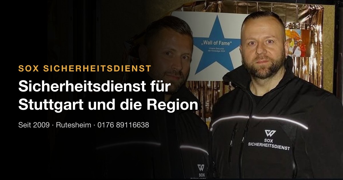 SOX Sicherheitsdienst