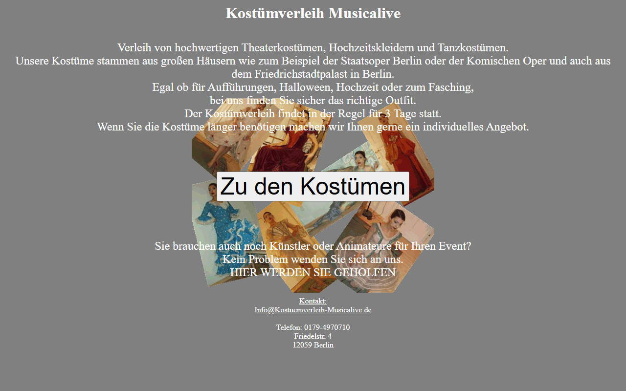 Kostümverleih Musicalive