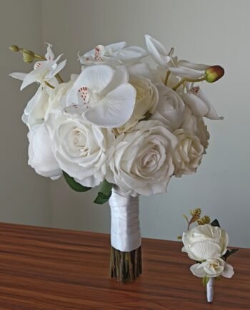 Ramo de novia con orquideas