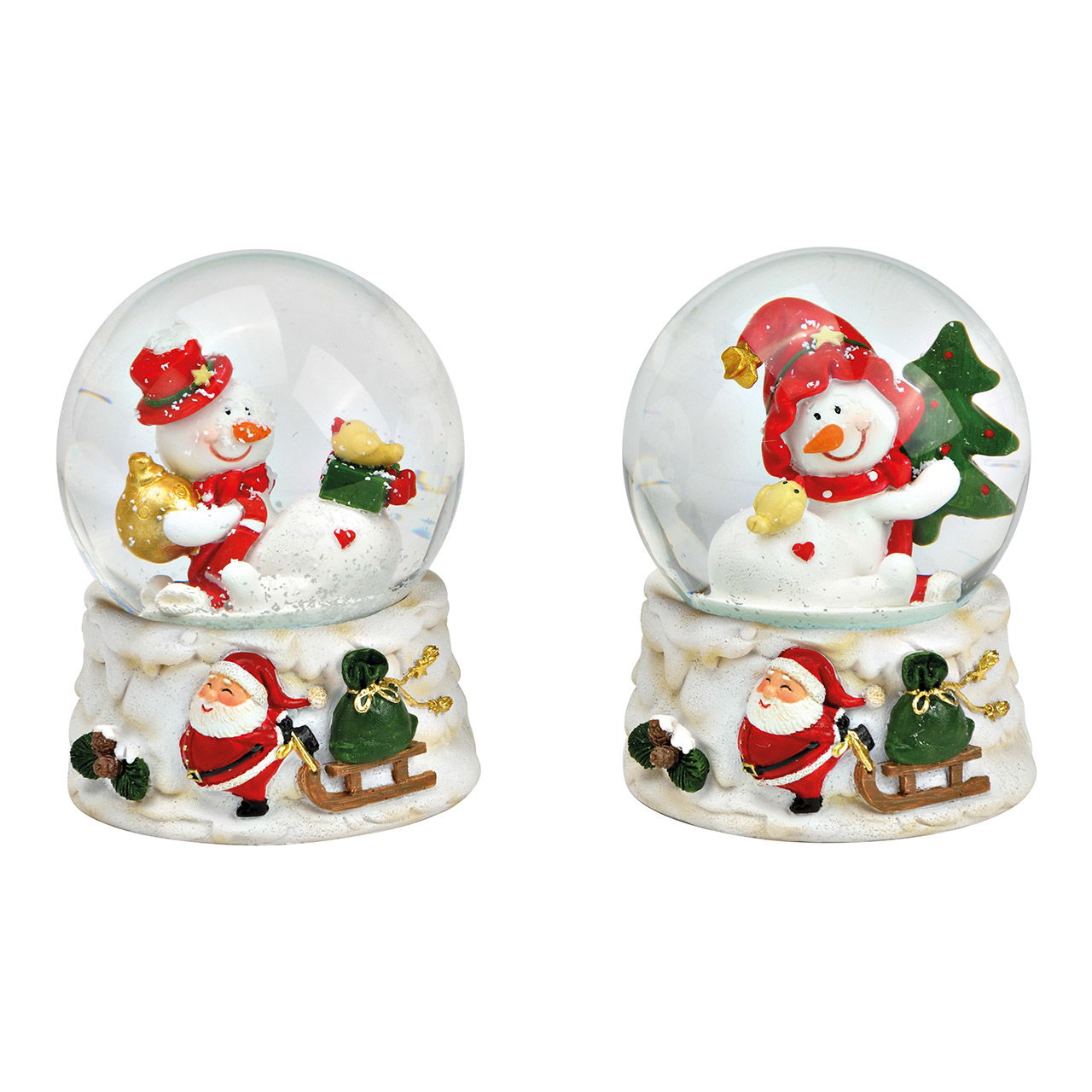 Schneekugel Schneemann aus Poly/Glas