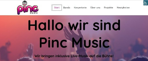 Pinc Music eine Initiative von Handiclapped-Kultur Barrierefrei e.V. und MusicTech Germany