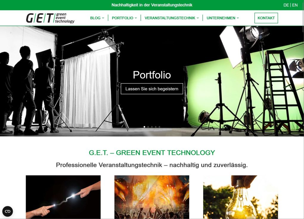 G.E.T. Green Event Technology Nachhaltige Veranstaltungstechnik