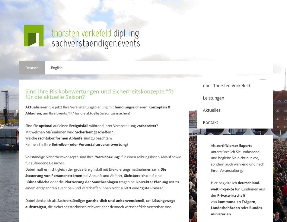 Thorsten Vorkefeld Dipl. Ing. Sicherheitskonzepte & Gefährdungsanalyse