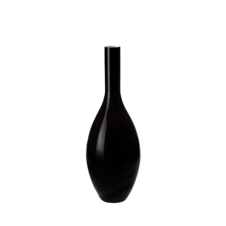 Vase Kegel schwarz hoch