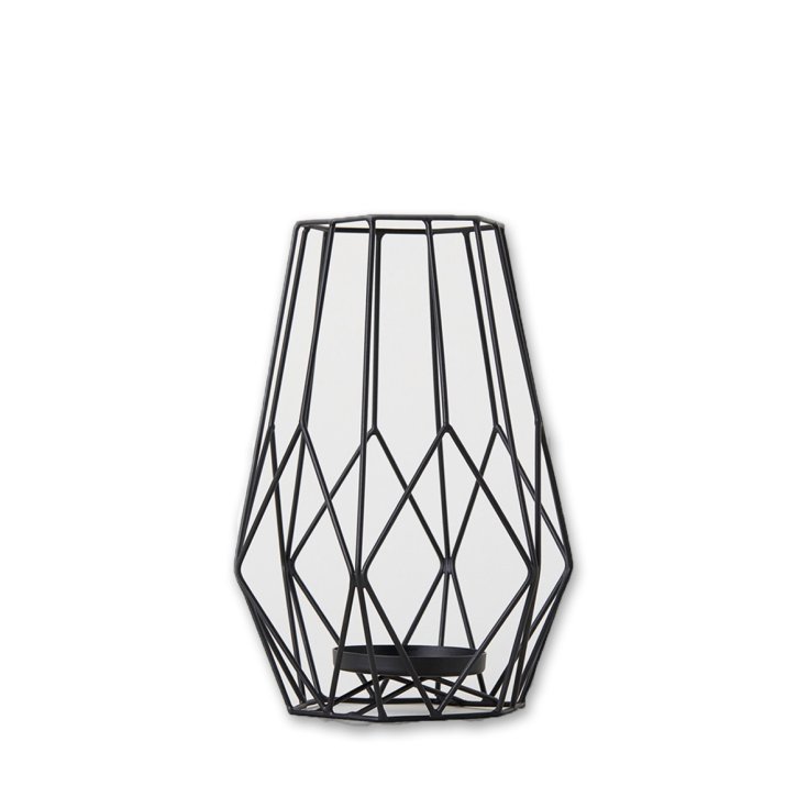 Windlicht geometrisch schwarz