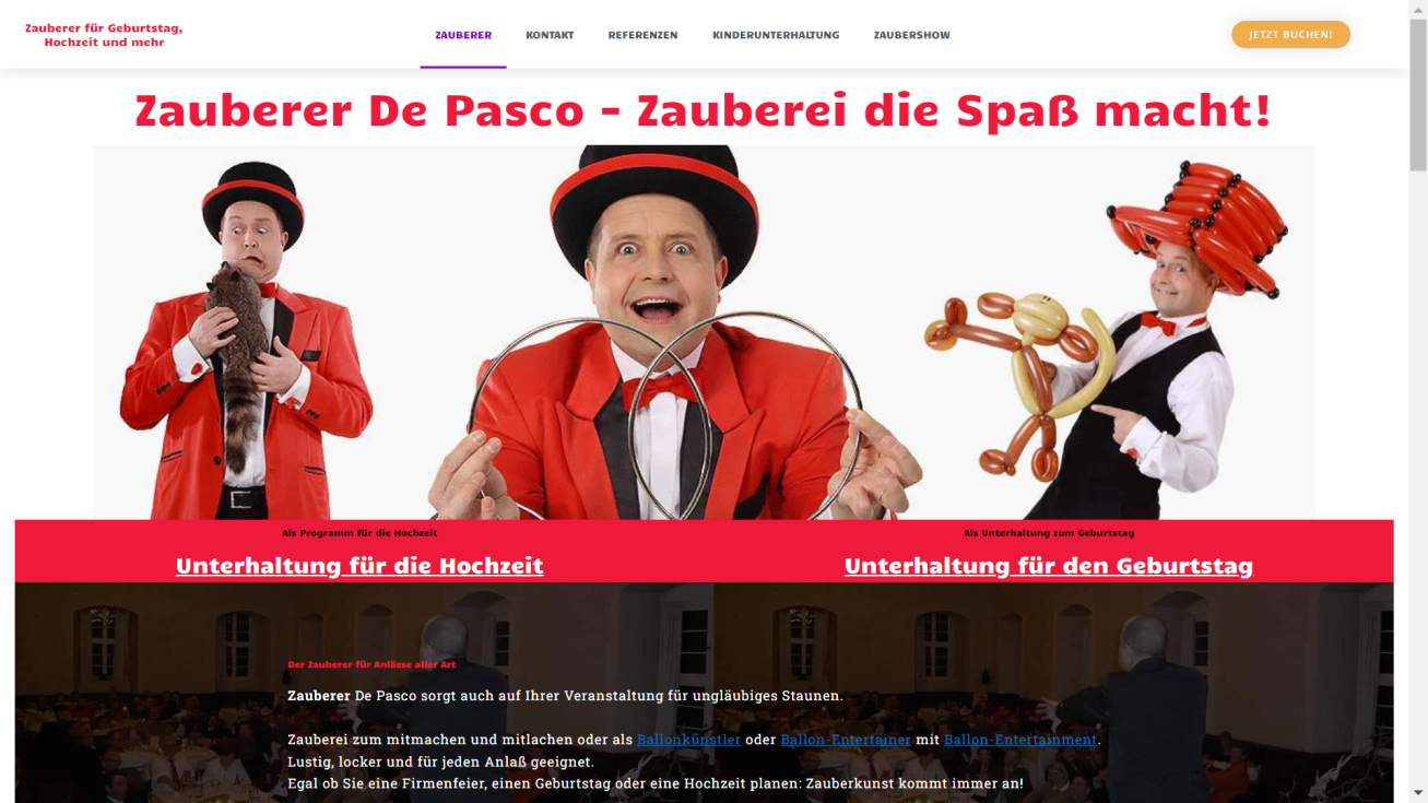 Zauberer - Ballonkünstler - Spaßkellner Los, hier klicken - jaaa hier drauf....