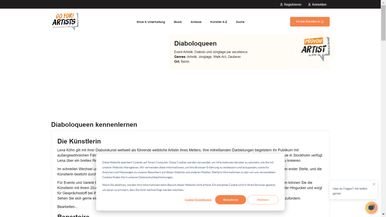 Diaboloartistik und Jonglage Diaboloqueen