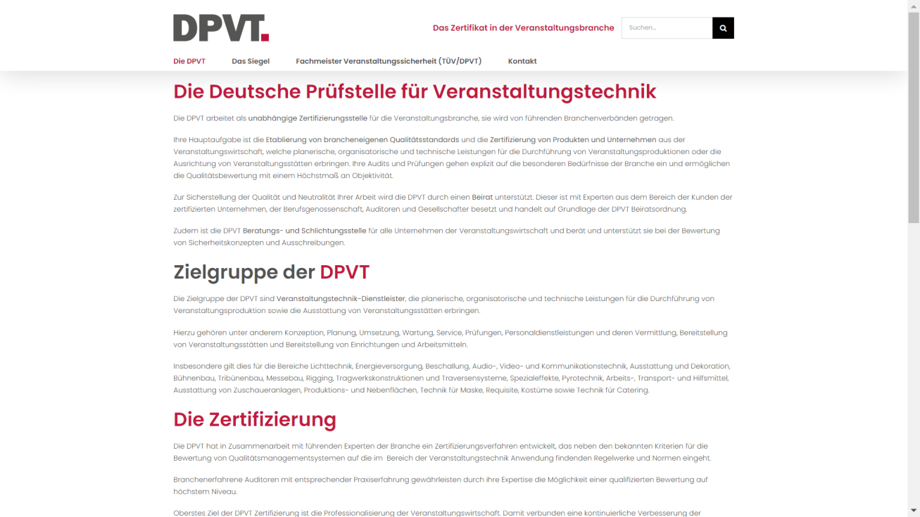 DPVT. Deutsche Prüfstelle für Veranstaltungstechnik GmbH