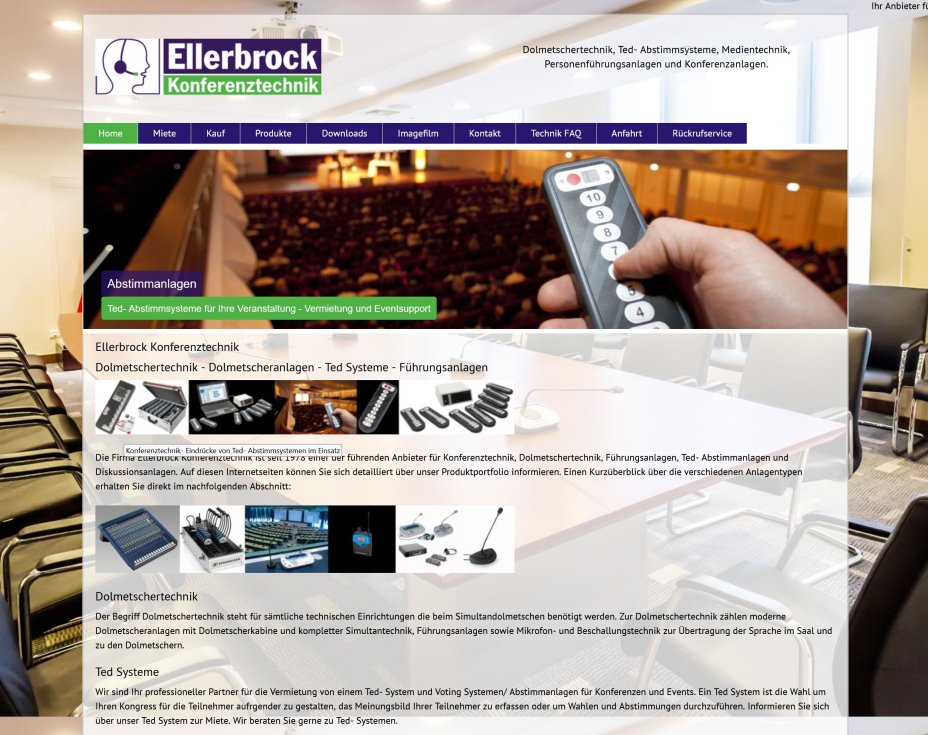 Ellerbrock Konferenztechnik Dolmetscheranlagen Dolmetscherkabinen
