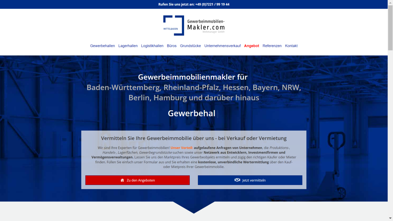 Gewerbeimmobilien-Makler.com  Webmanager GmbH