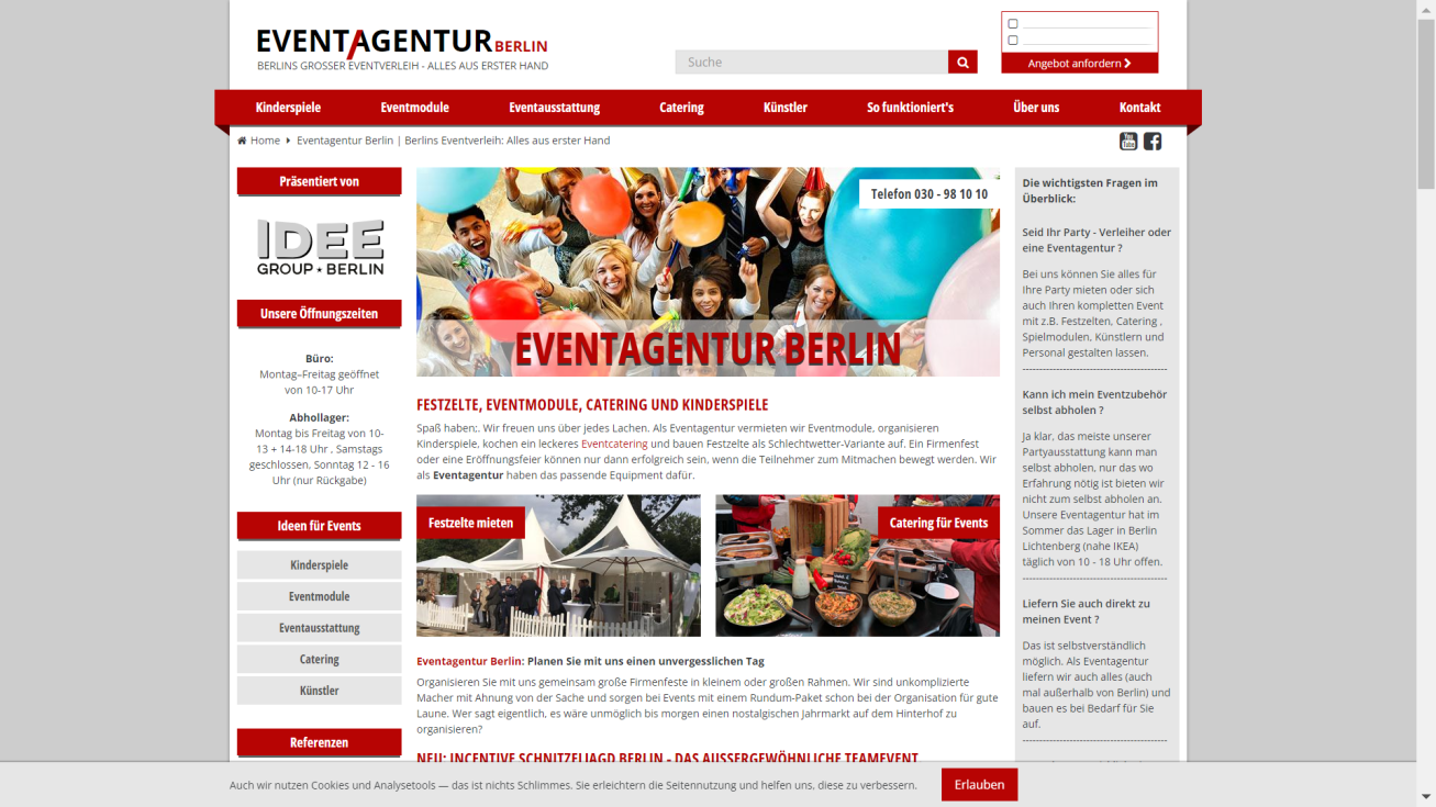 Eventagentur Berlin -  Der große Eventverleih