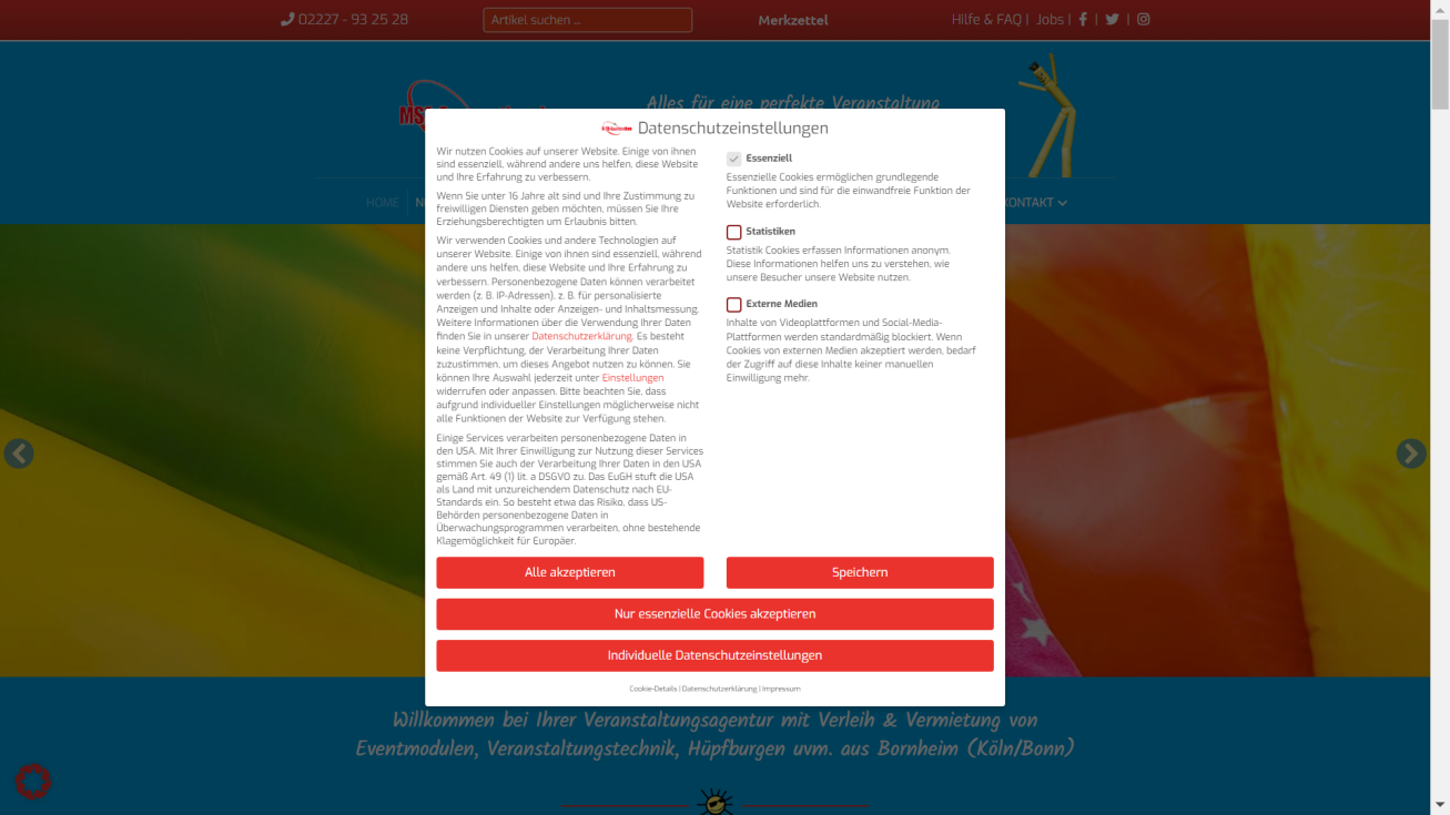 MSE-Connection Verleih von Attraktionsgeräten