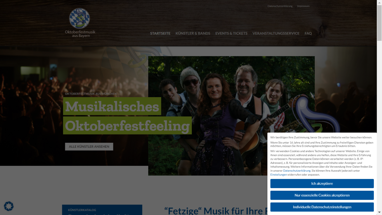 Oktoberfestmusik aus Bayern