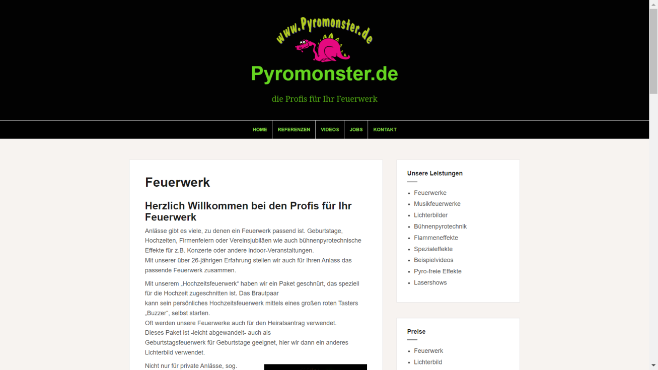 Pyromonster - die Feuerwerkprofis