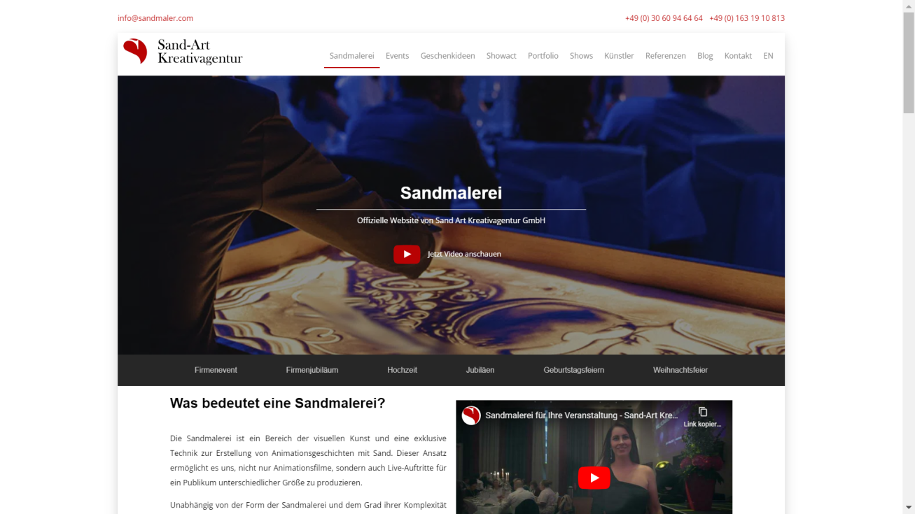 Sand-Art Kreativagentur GmbH Sandmalerei Kreativagentur