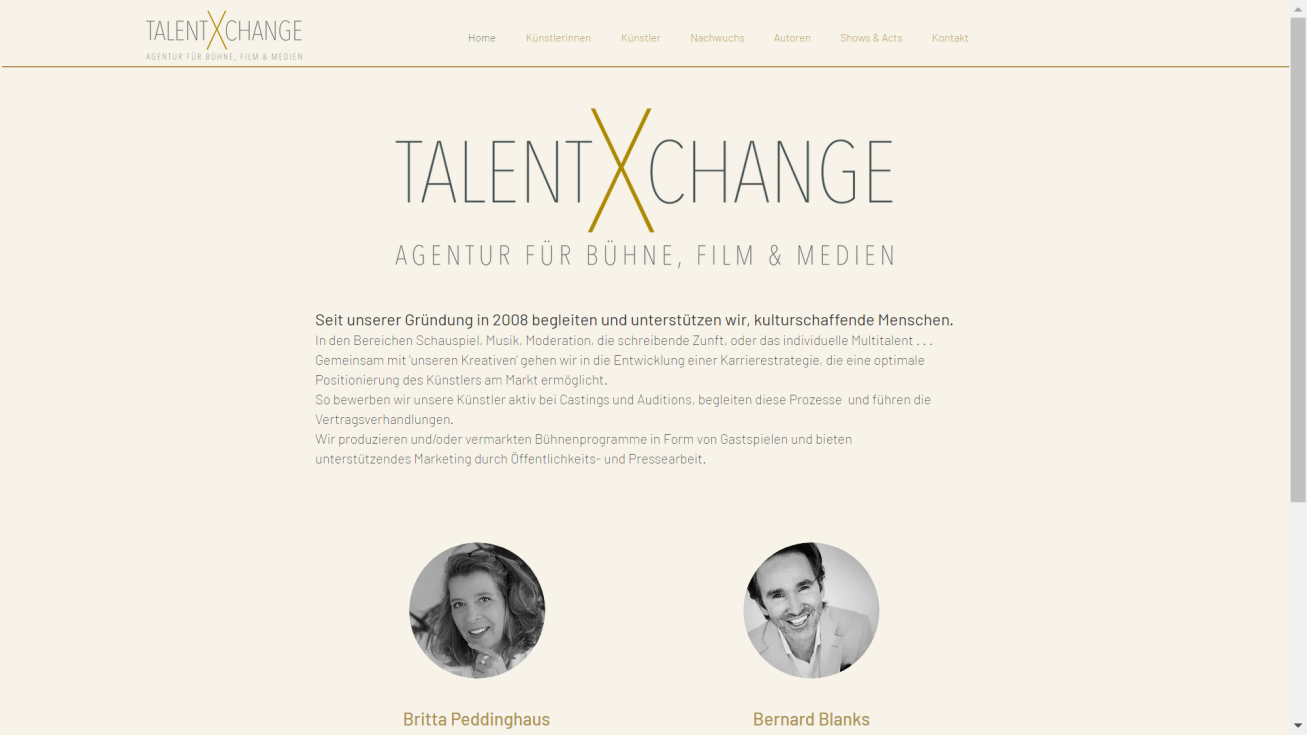 TALENT EXCHANGE Agentur für Bühne, Film & Medien