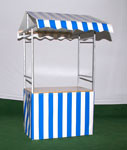 Marktstand blau-weiß