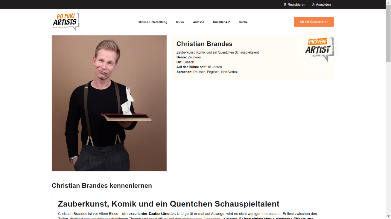 Christian Brandes Clown und Zauberer