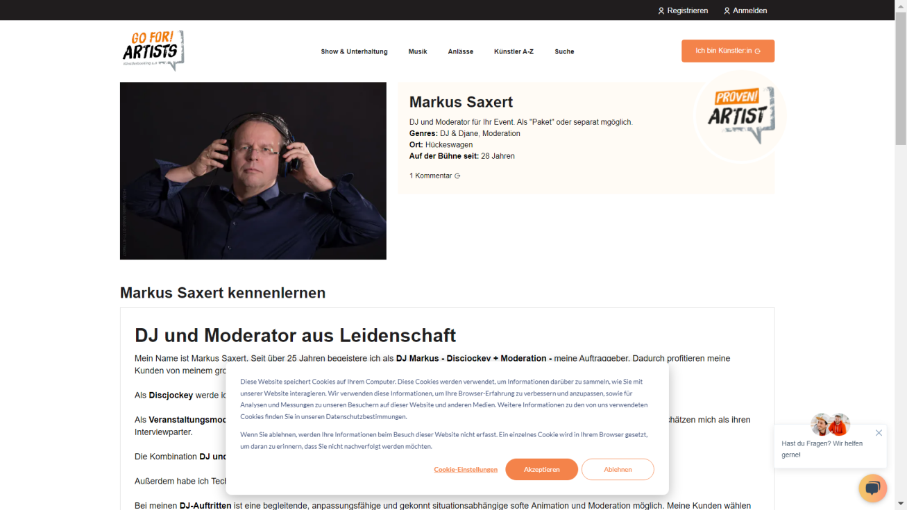 Moderation Markus Saxert -  Ihr Profi-Moderator / Promoter
