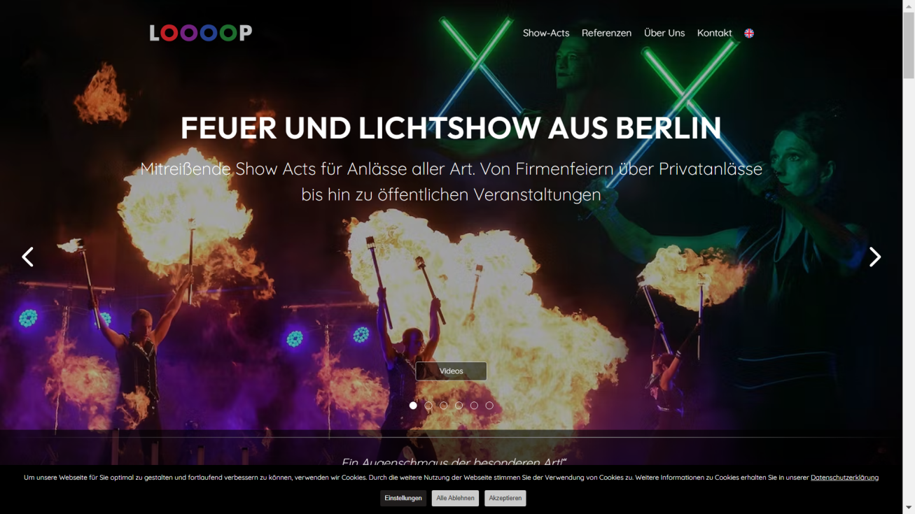 LOOOOP  Lichtshow und Feuershow aus Berlin