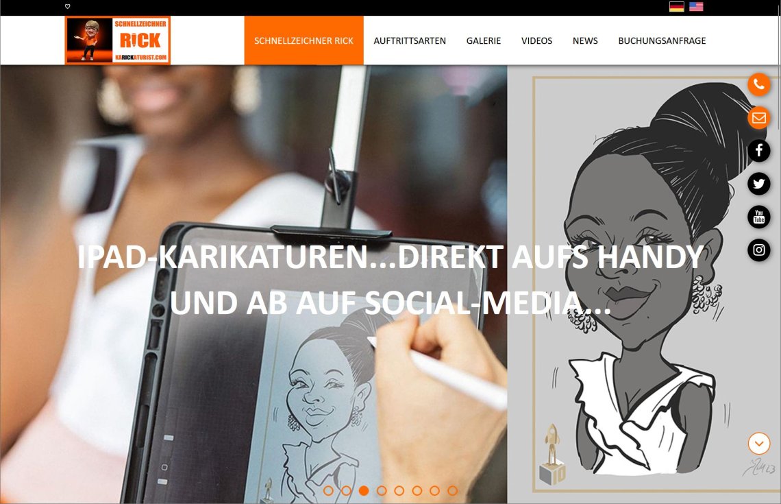 Schnellzeichner und Karikaturist RICK