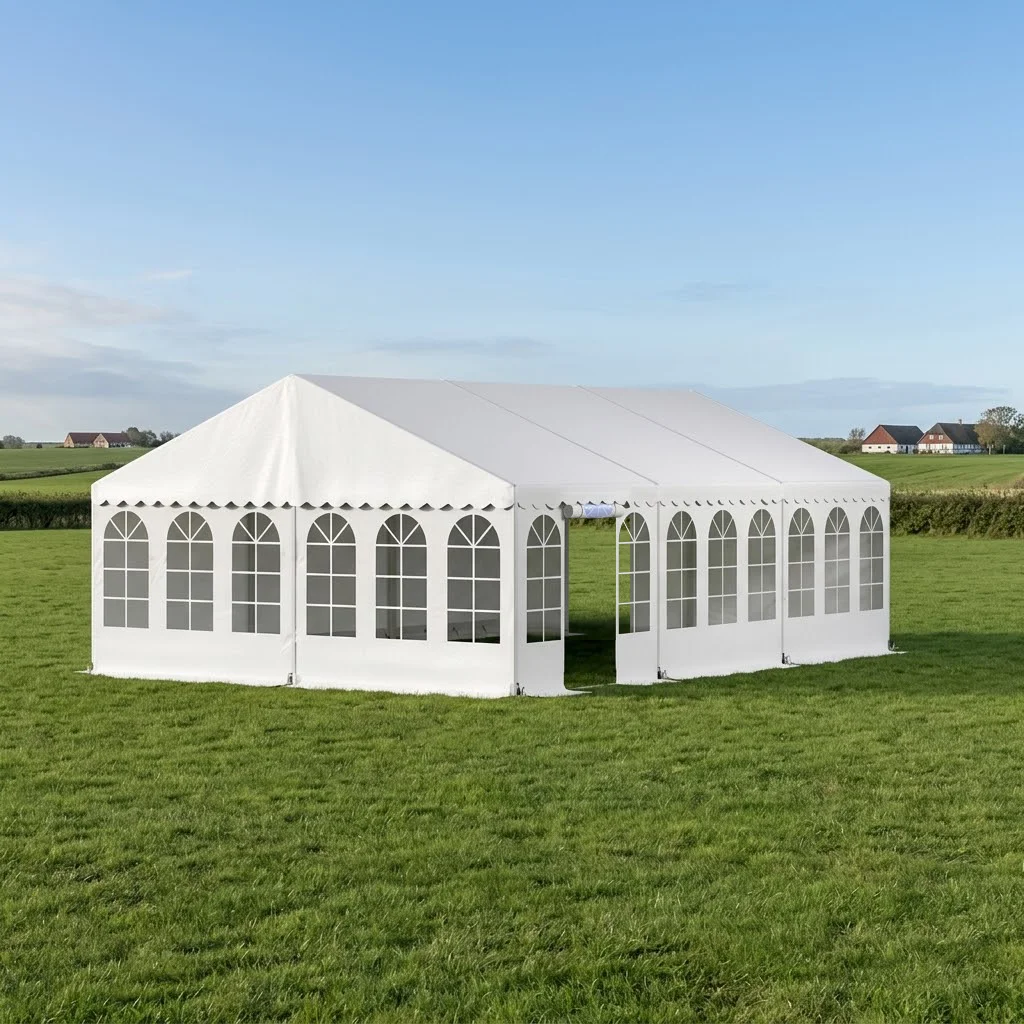 Komplet festtelt 6 x 9 m HVID