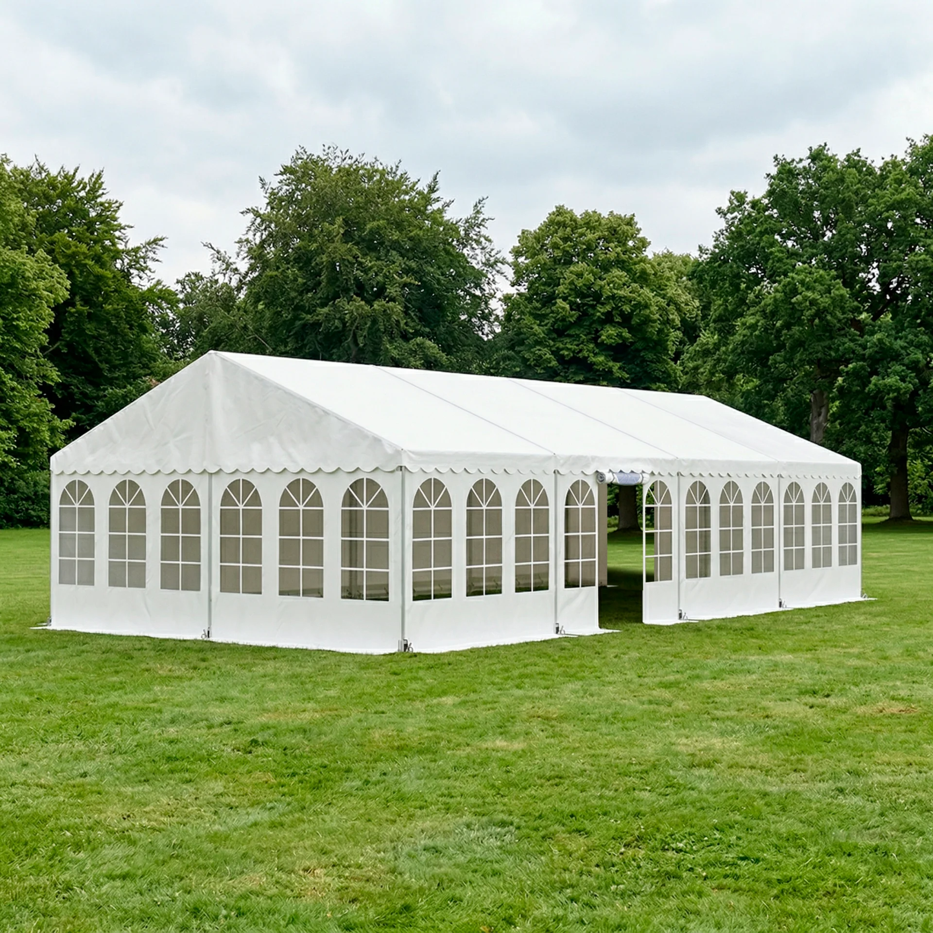 Komplet festtelt 6 x 12 m HVID
