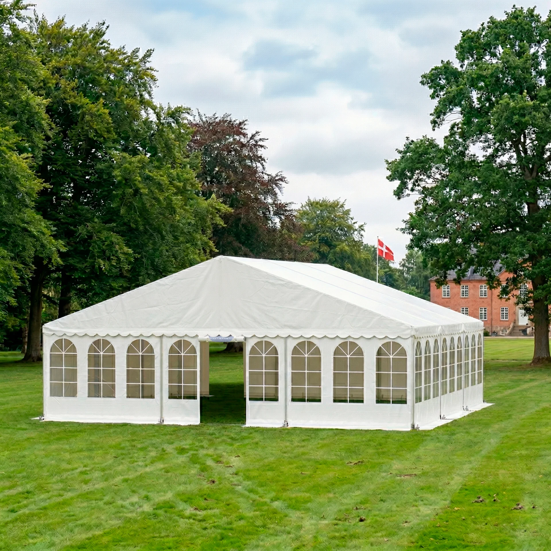 Komplet festtelt 9 x 9 m HVID