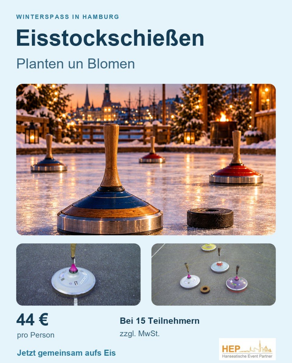 Eisstockschiessen für 15 Teilnehmer