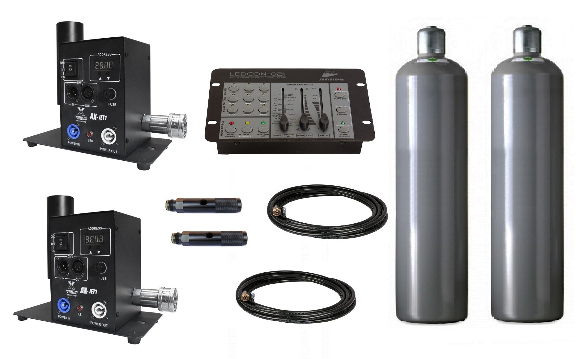CO2 Jet Komplettset (2x Jet, 2x 10KG Flasche, 1x Splitter, 1x SC1612)